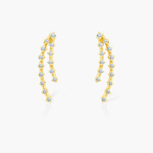 Kolczyki Savicki: złote, cyrkonie